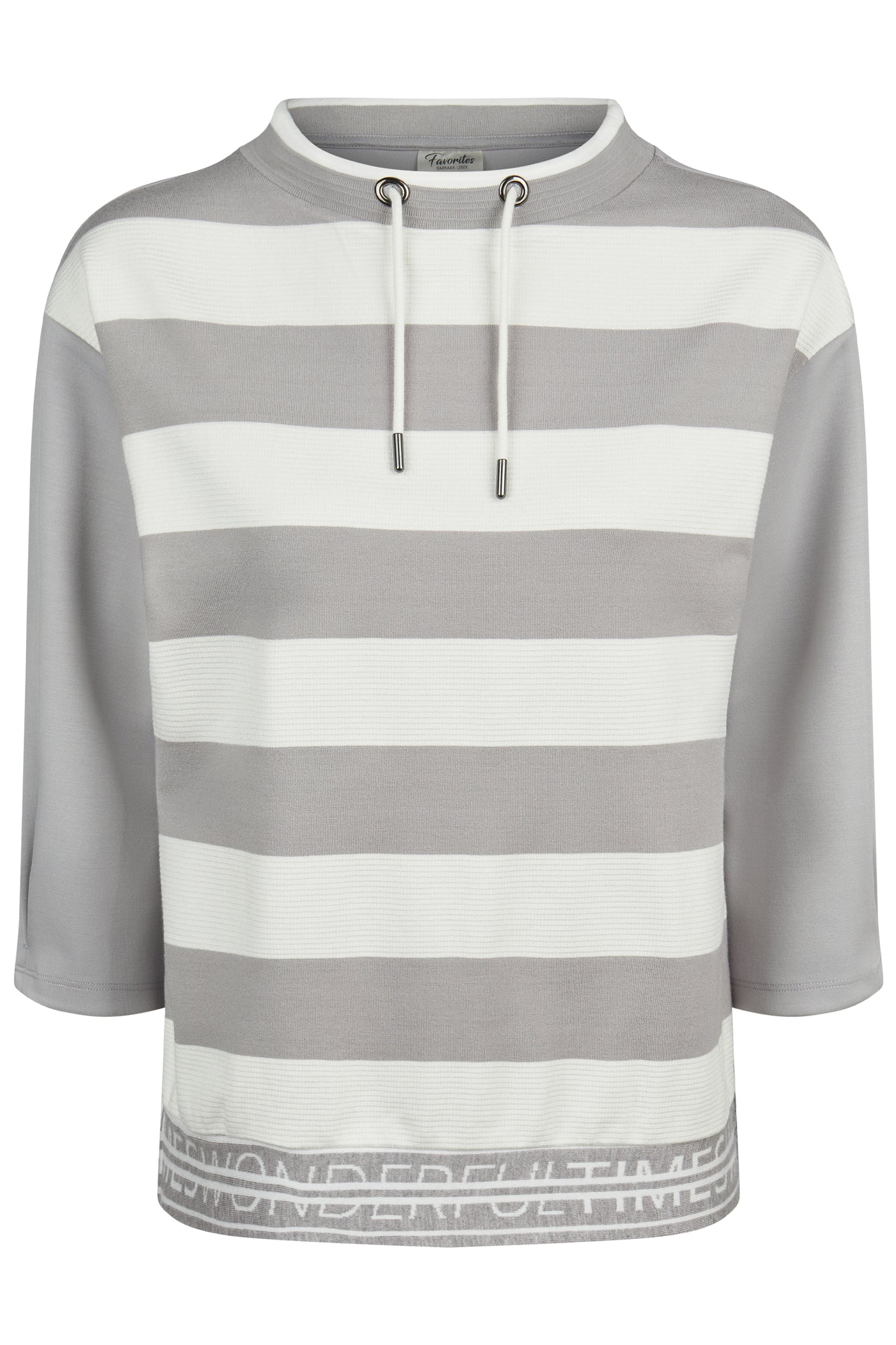 Barbara Lebek Two-Tone Sweater Silver 55100062-913