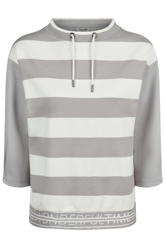 Barbara Lebek Two-Tone Sweater Silver 55100062-913