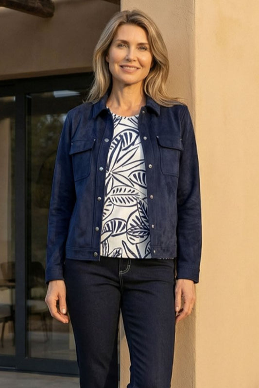 Barbara Lebek Shirt Jacket Navy 55520062-870