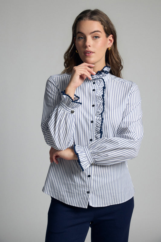 Bariloche Atina Stripe Shirt Navy