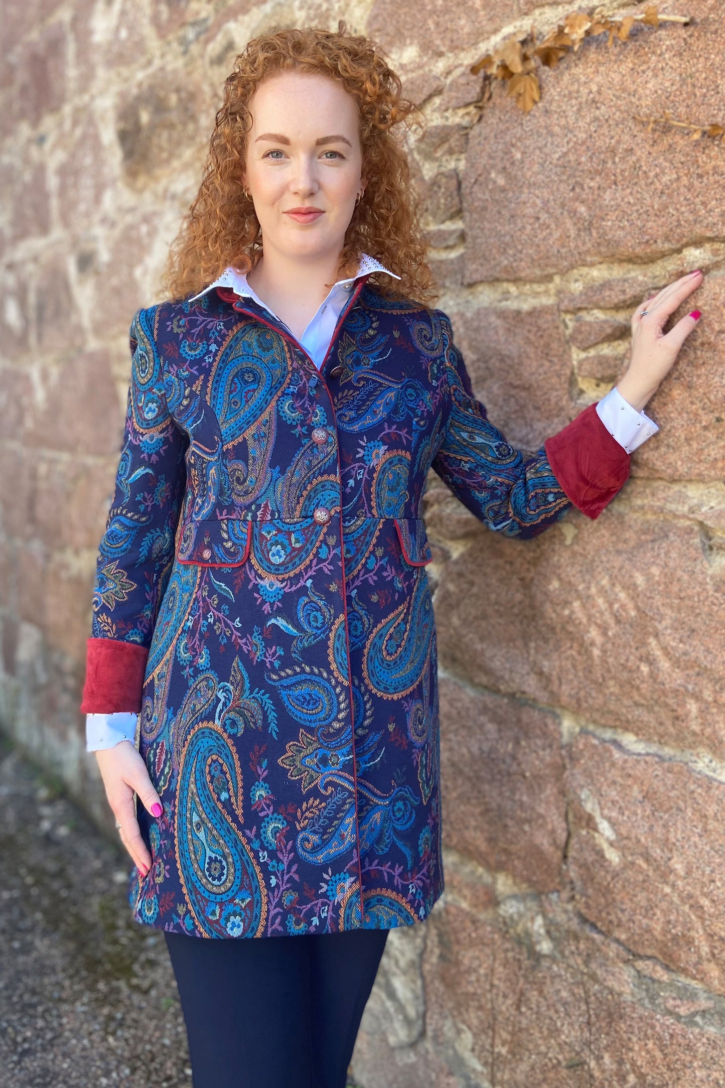 Bariloche Paisley Print Tweed Jacket Blue/Multi Valloria