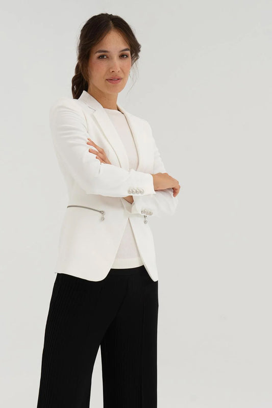 Bariloche Tailored Blazer Off White Tudela