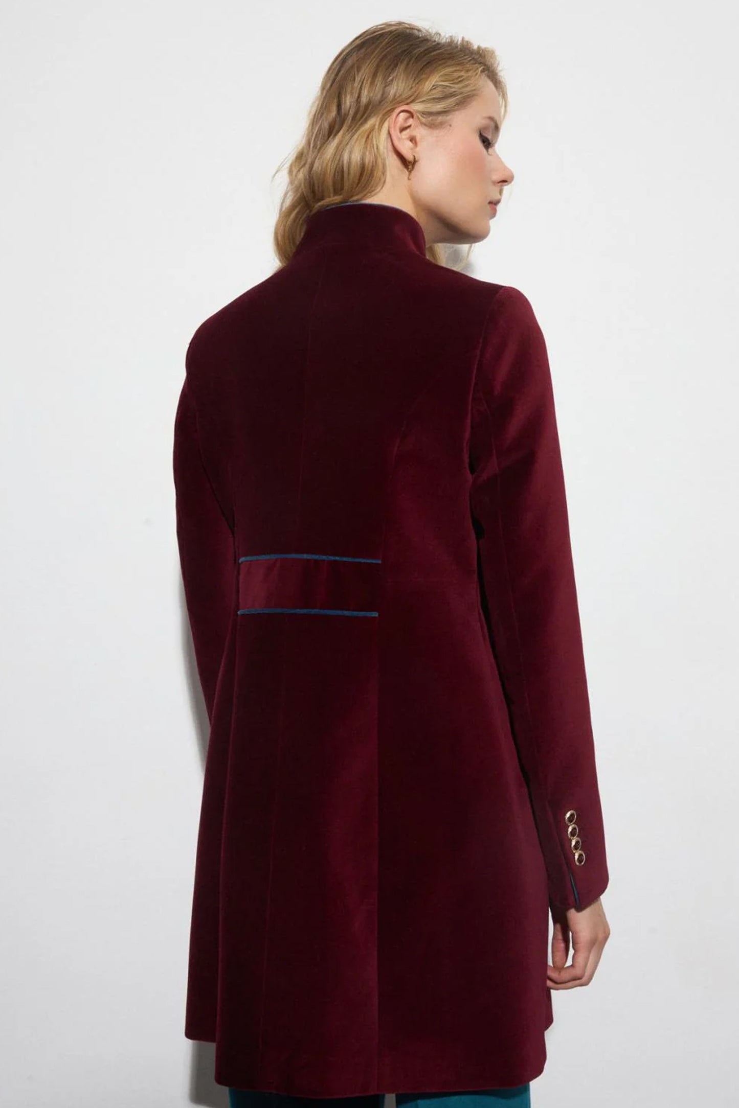 Bariloche Military Style Velvet Jacket Prune Carcesa/58