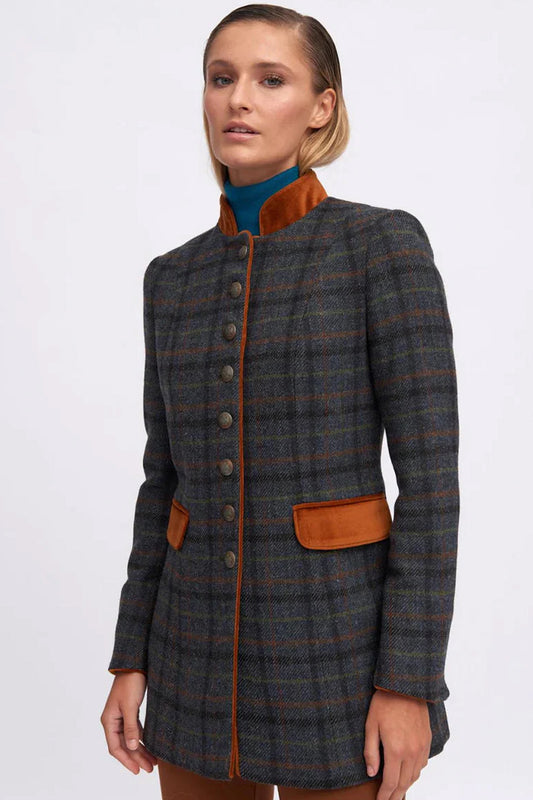 Bariloche Check Tweed Jacket Grey Zahara