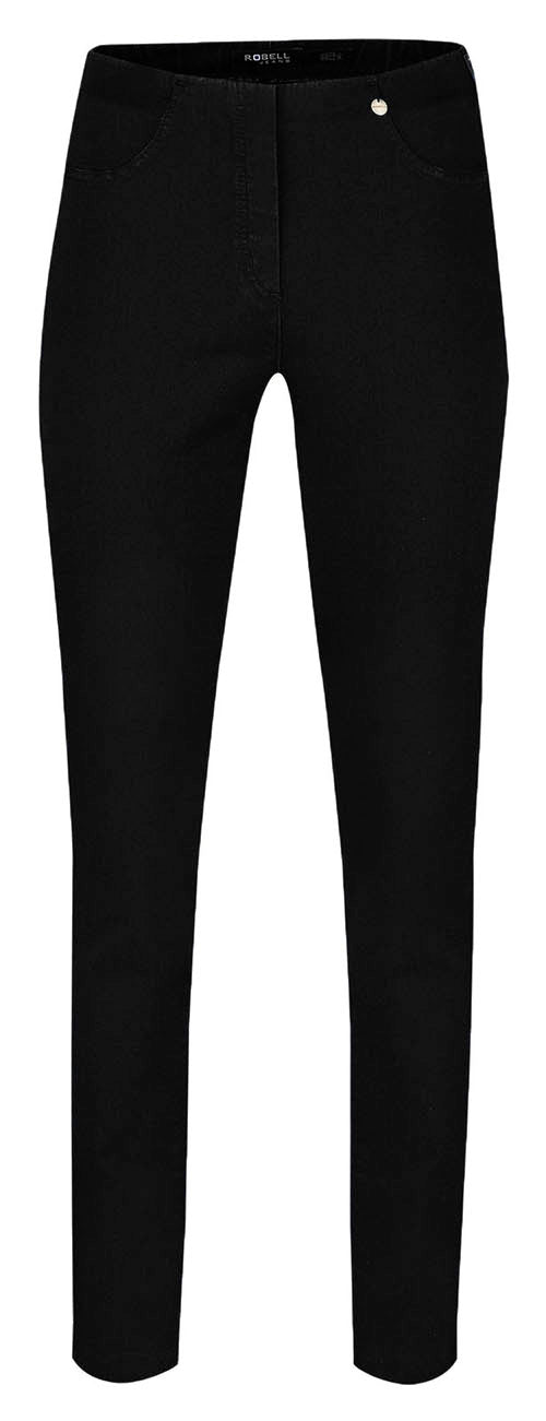 Robell Bella Straight Fit Pocket Jeans Black 52560-5448-90 31" Leg