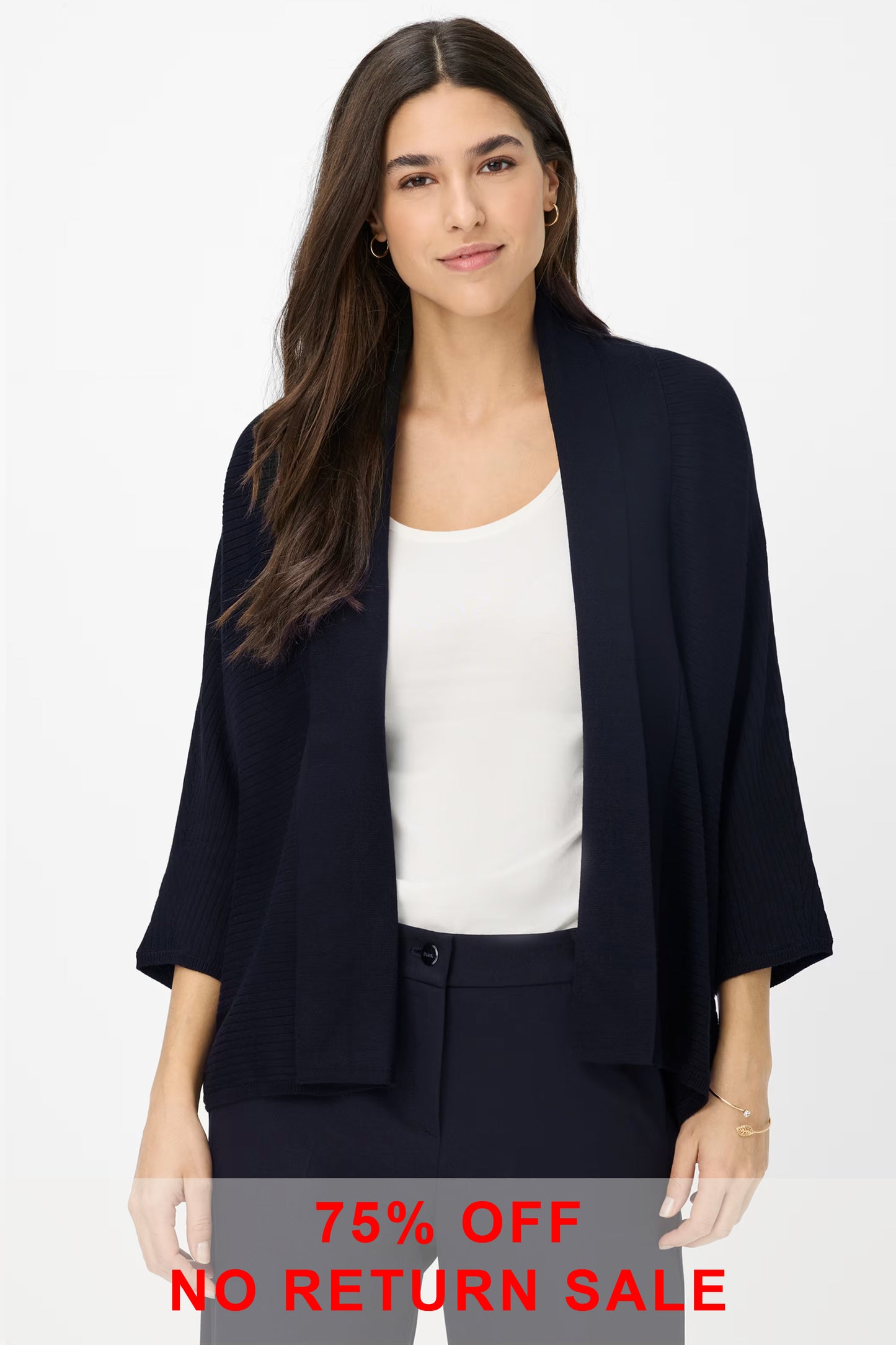 Brax Alicia Knitted Cape Cardigan Navy 90182200-36-3108-22