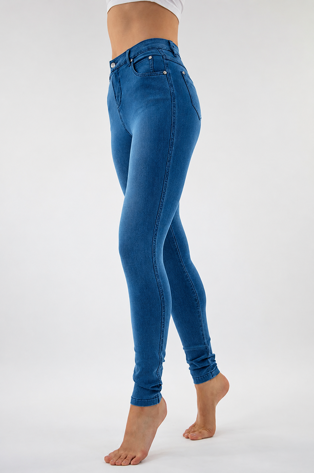 Marble 4 Way Stretch Skinny Sandblasted Jeans Denim 2407-184
