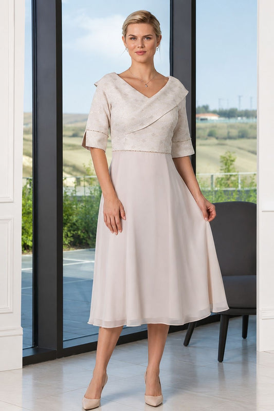 Lizabella Textured Diamanté Detail Dress Gold L-20SS-2045-02