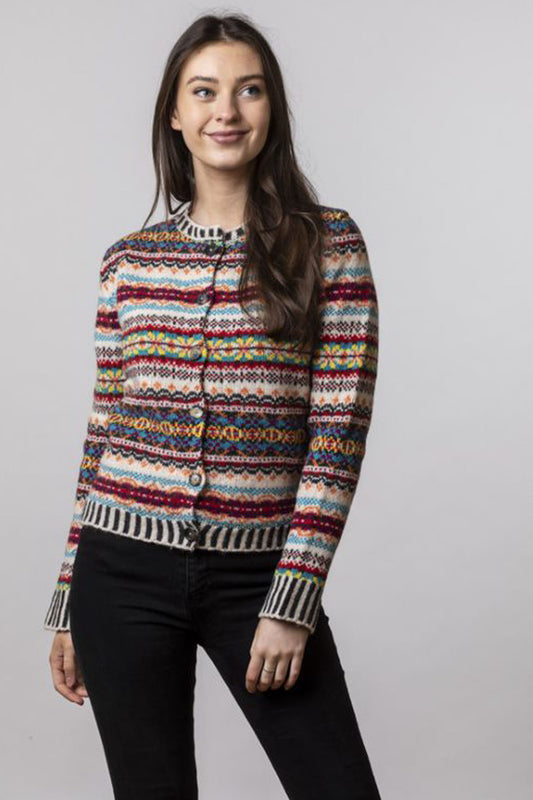 ERIBE Westray Fairisle Stripe Cardigan Firefly C4199