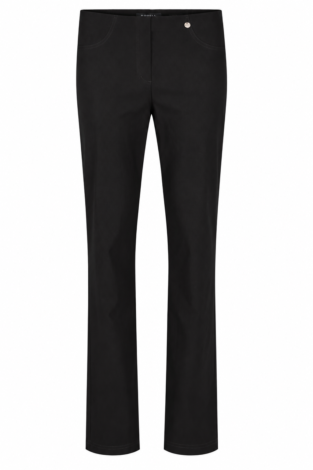 Robell Bella 09 Diamante Split Hem Trousers Black 52642-5499-90