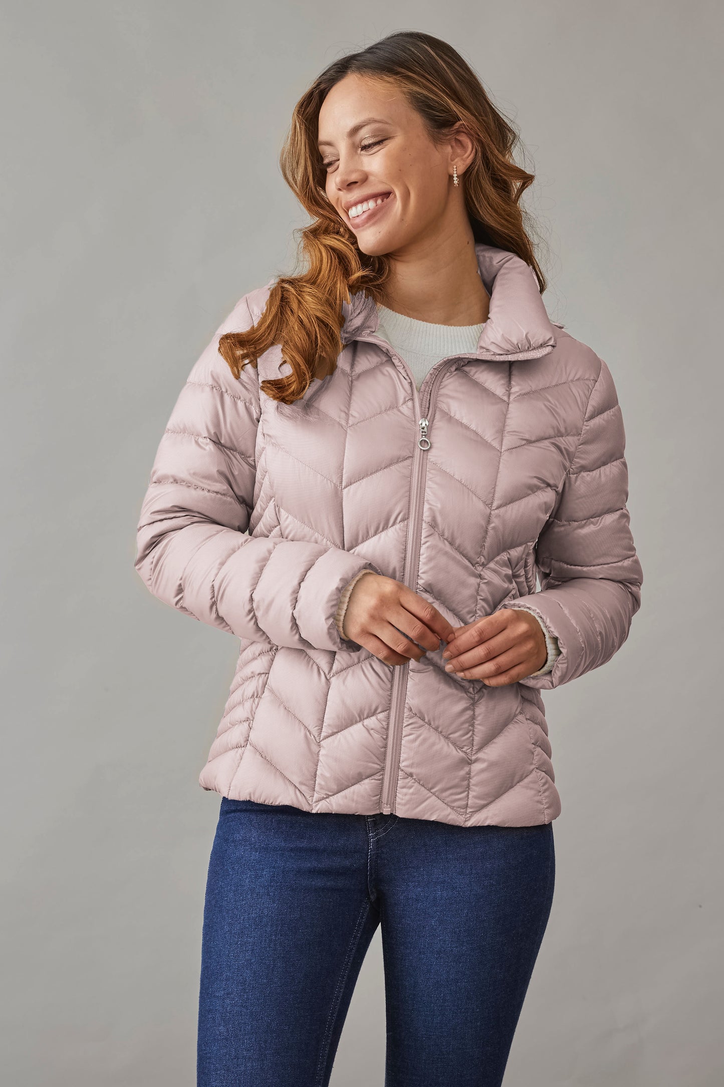 Junge Daisy Light Down Quilted Jacket Blush 0125-2040-62-33