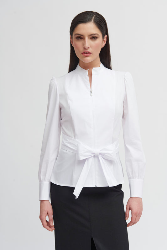 Bariloche Bow Tie Detail Shirt White Dinan