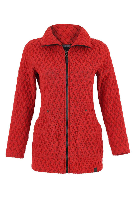 Dolcezza Embossed Detail Jacket Red 75183