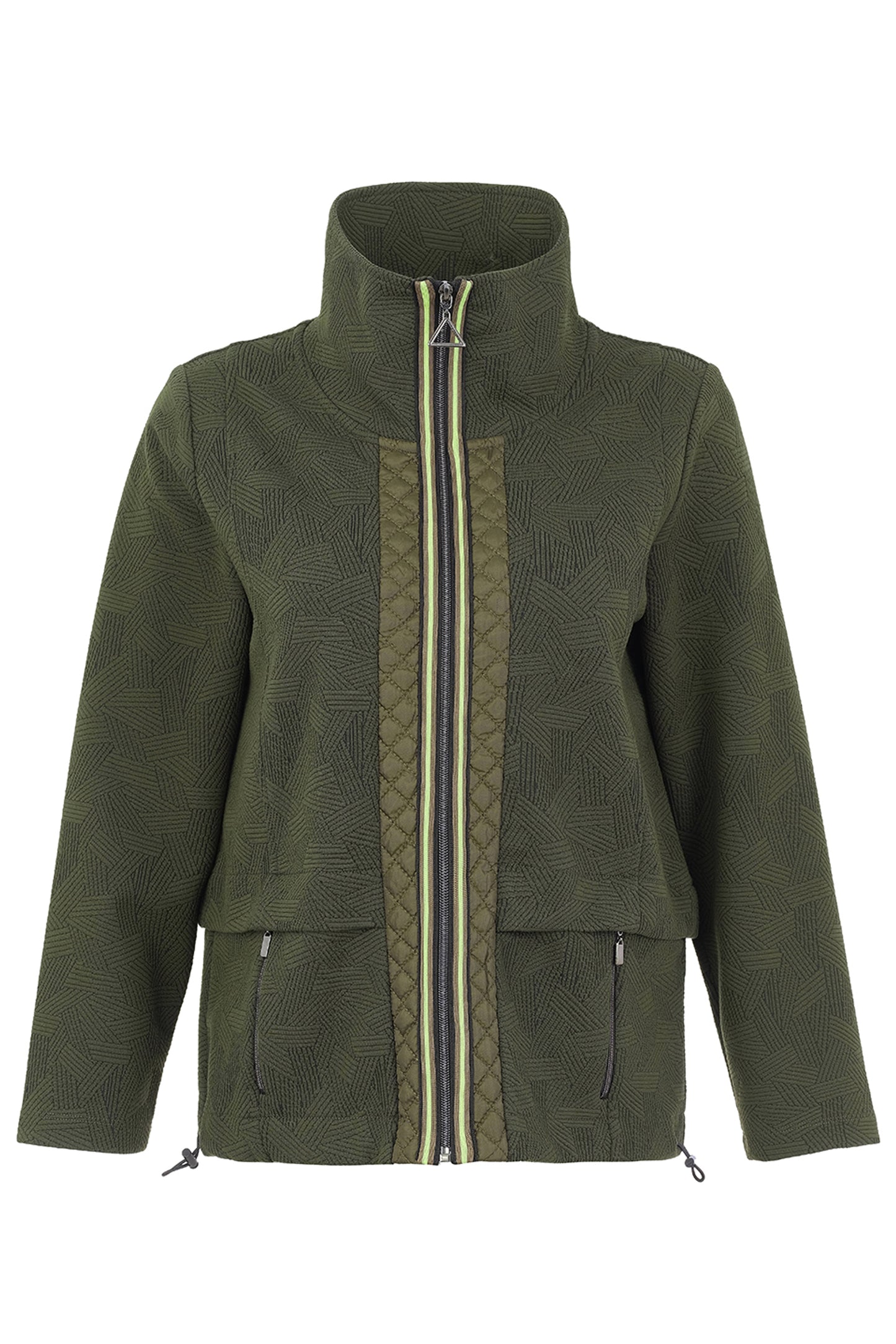 Dolcezza Urban Chic Zip Up Sweater Green 76155