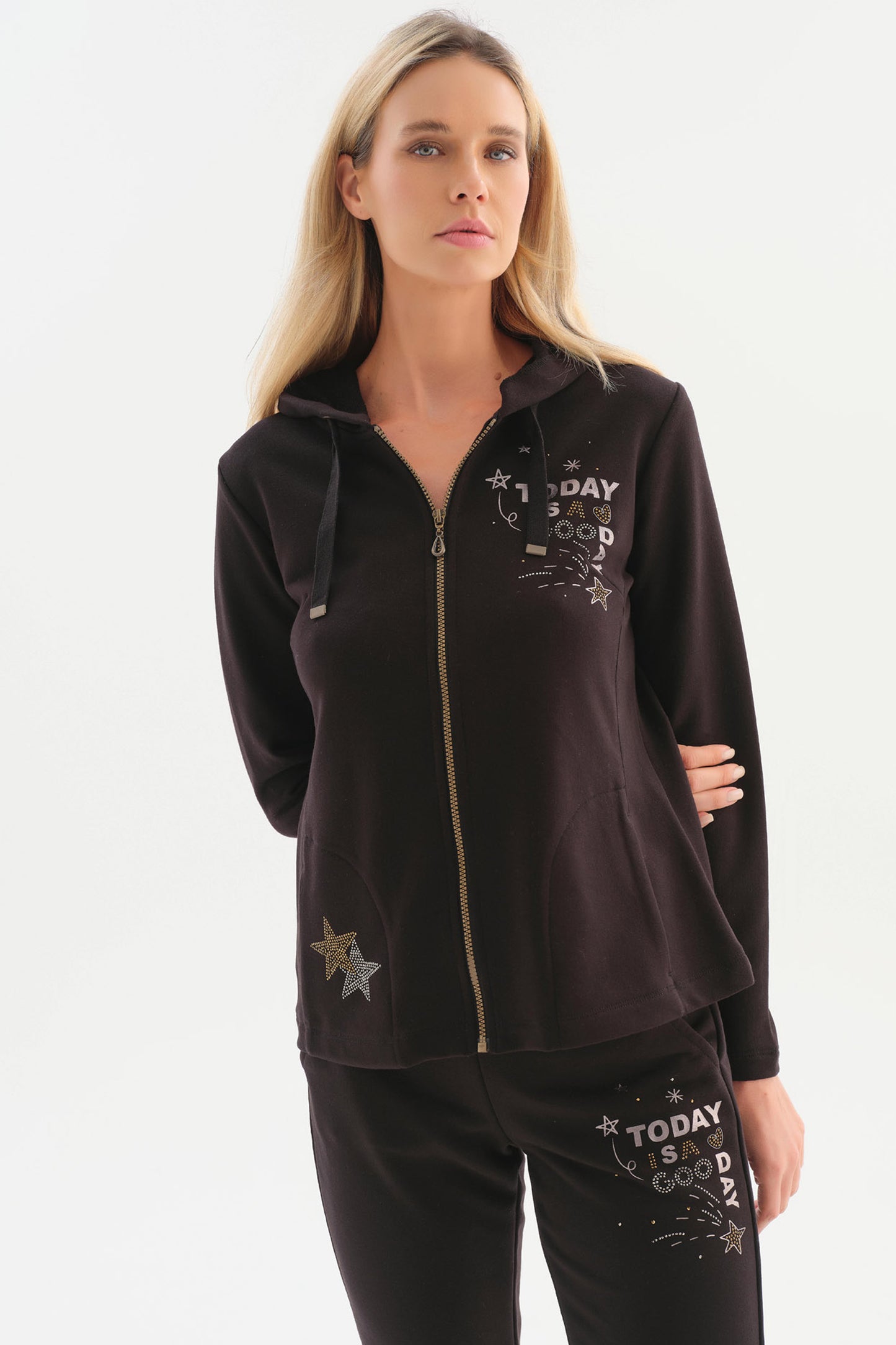 Dolcezza "Fragments" by Katharina Stegmeier Hooded Top 76160