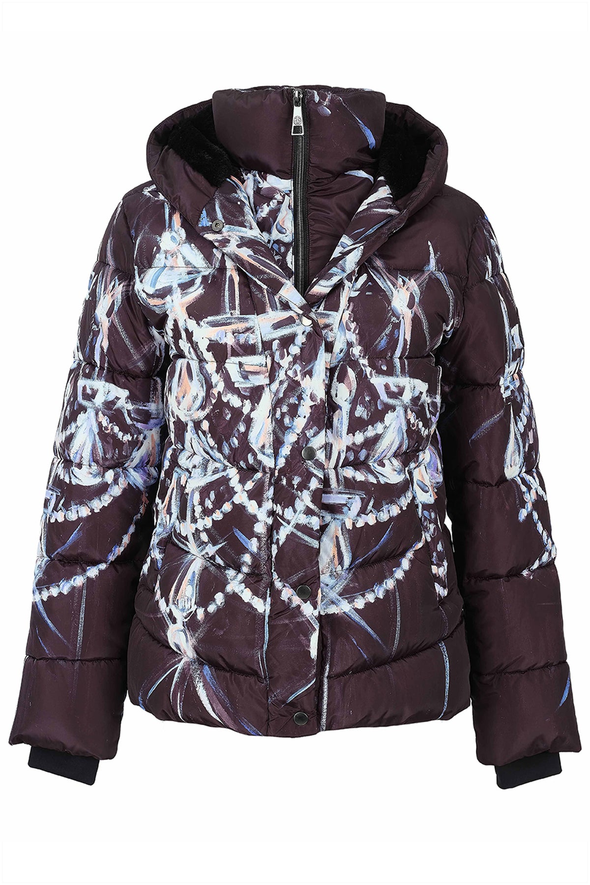 Dolcezza Printed Hooded Puffer Jacket 76832