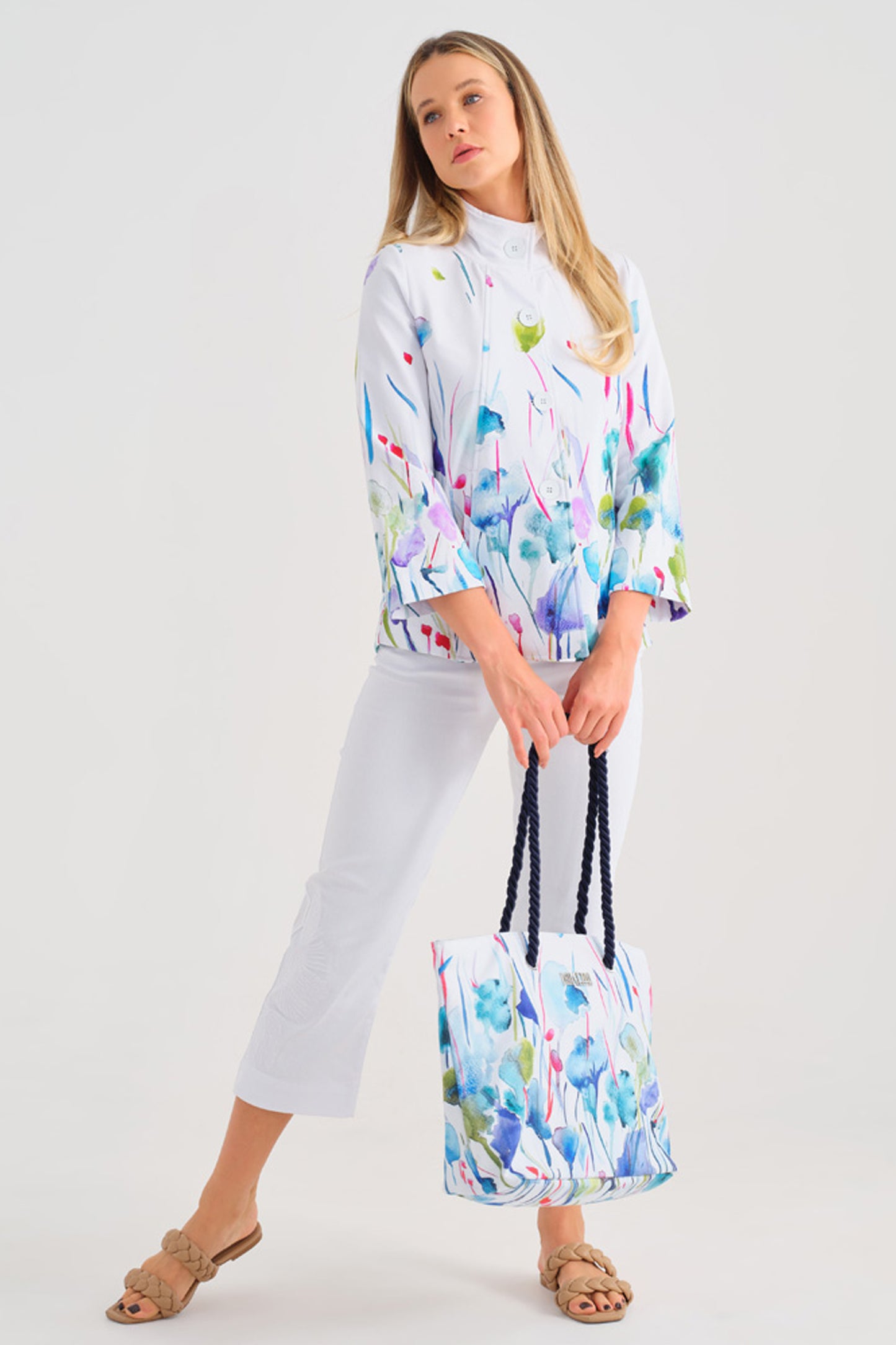 Dolcezza "Misty Blossom" By Majella LeBlanc Floral Jacket - Multi - 25789