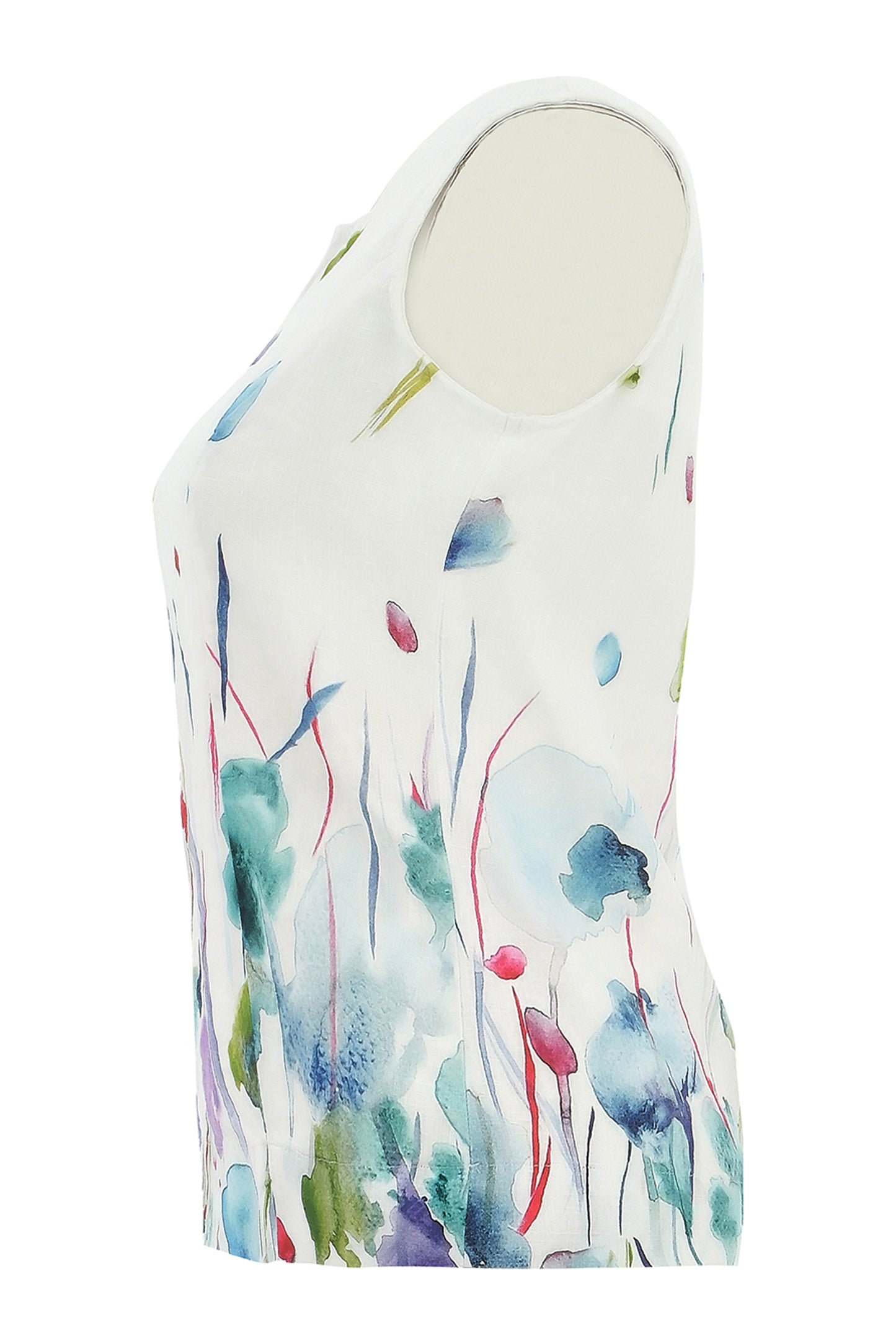 Dolcezza "Misty Blossom" By Majella LeBlanc Floral Linen Top Multi 25780