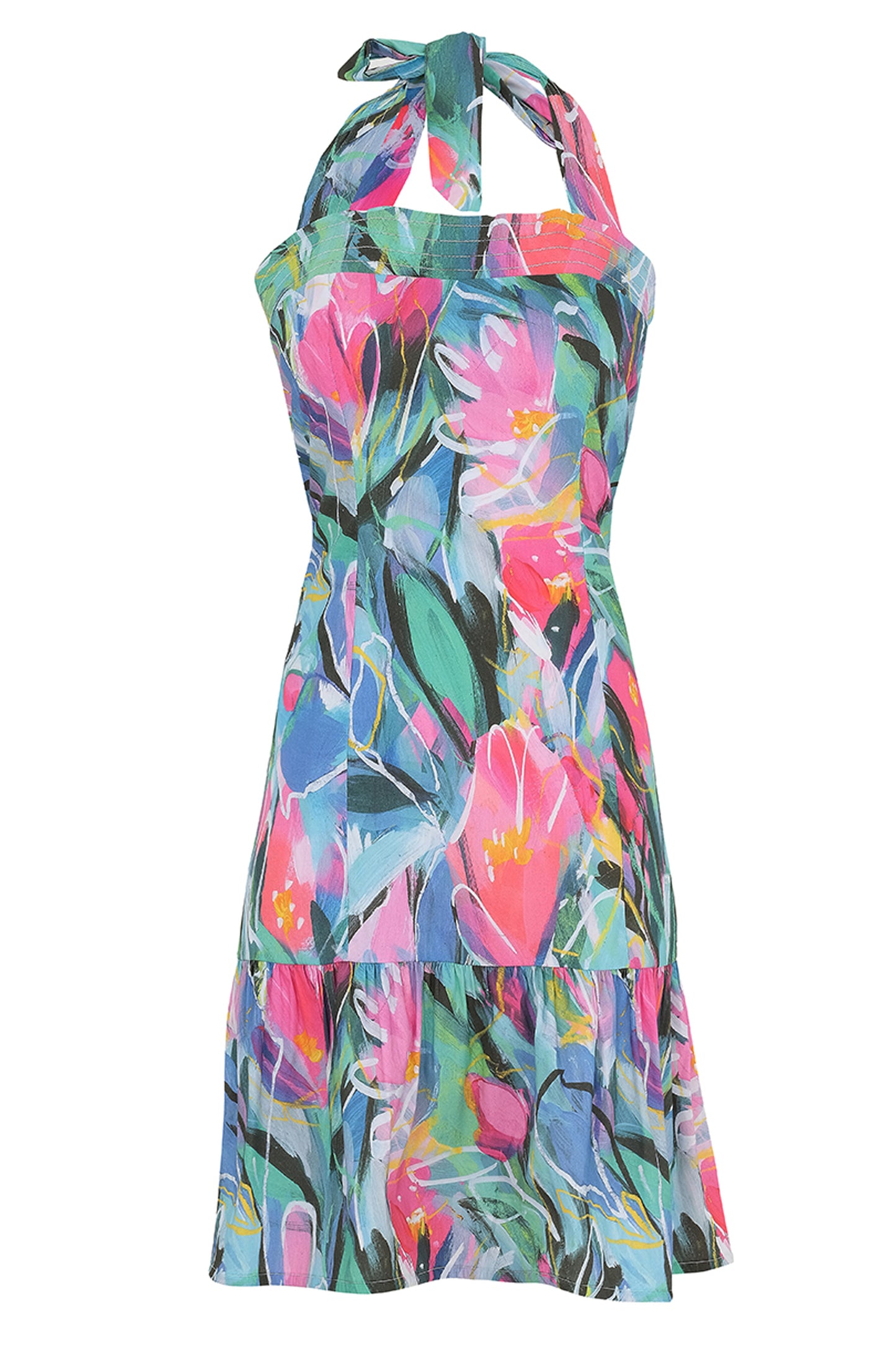Dolcezza "Pure Joy 1" by Natasha Eveleigh Printed Dress Multi 25666