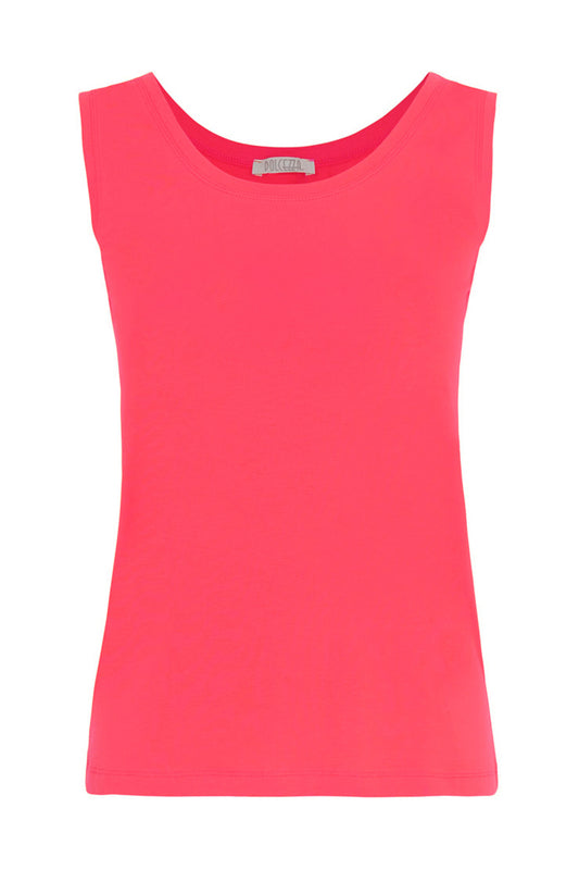 Dolcezza Round Neck Vest Top Fuchsia 25502