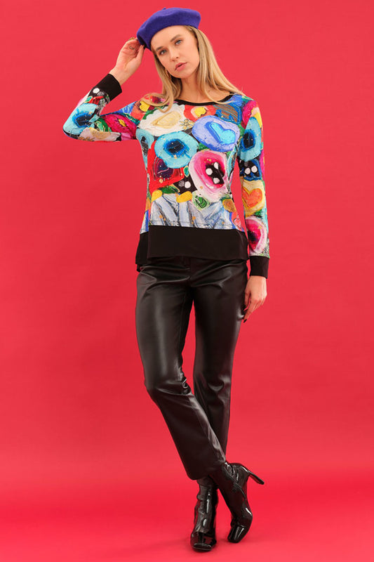 Dolcezza "I Believe In Angels" Print Top Multi 75700