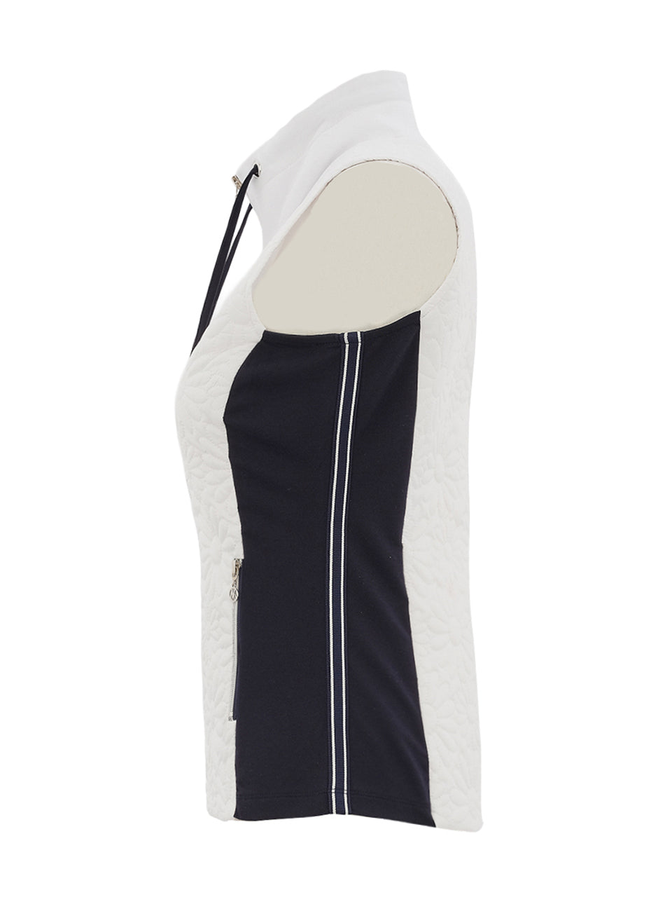 Dolcezza Flower Embossed Gilet White 26105