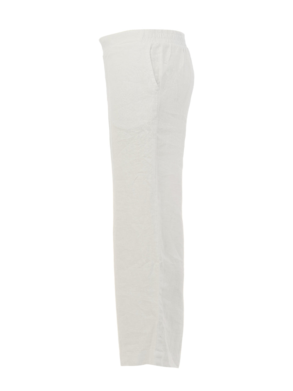 Dolcezza Wide Leg Linen Trousers White 26225