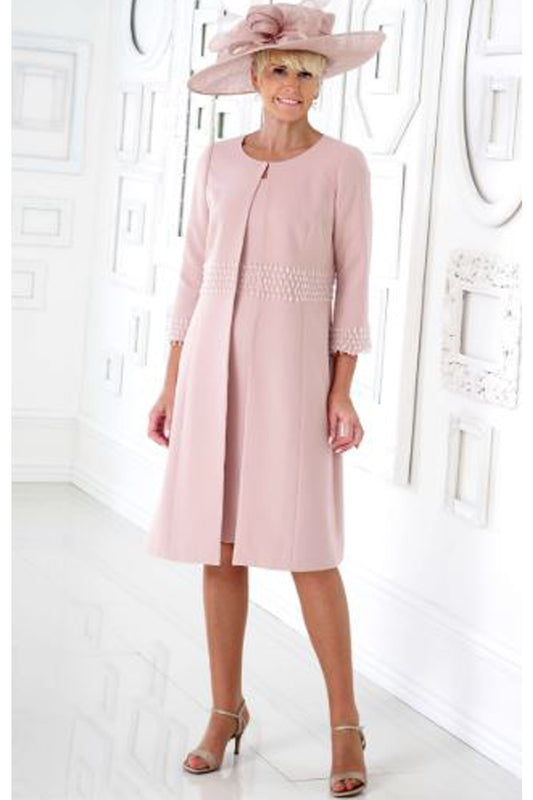 Dress Code by Veromia Bead Detail Two Piece Dusty Pink DC347S