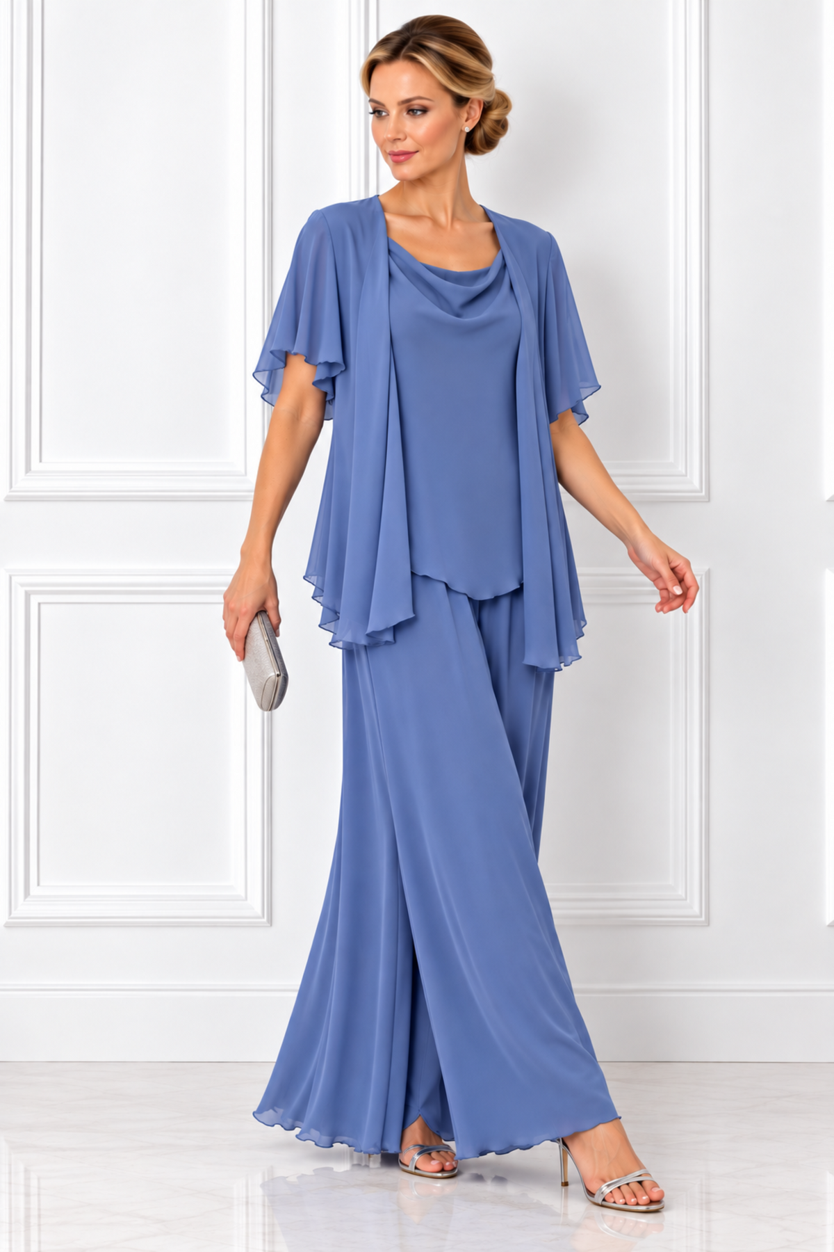 Kirsten Krog Design Three-Piece Trouser Suit Blue - 44711-4086-6200