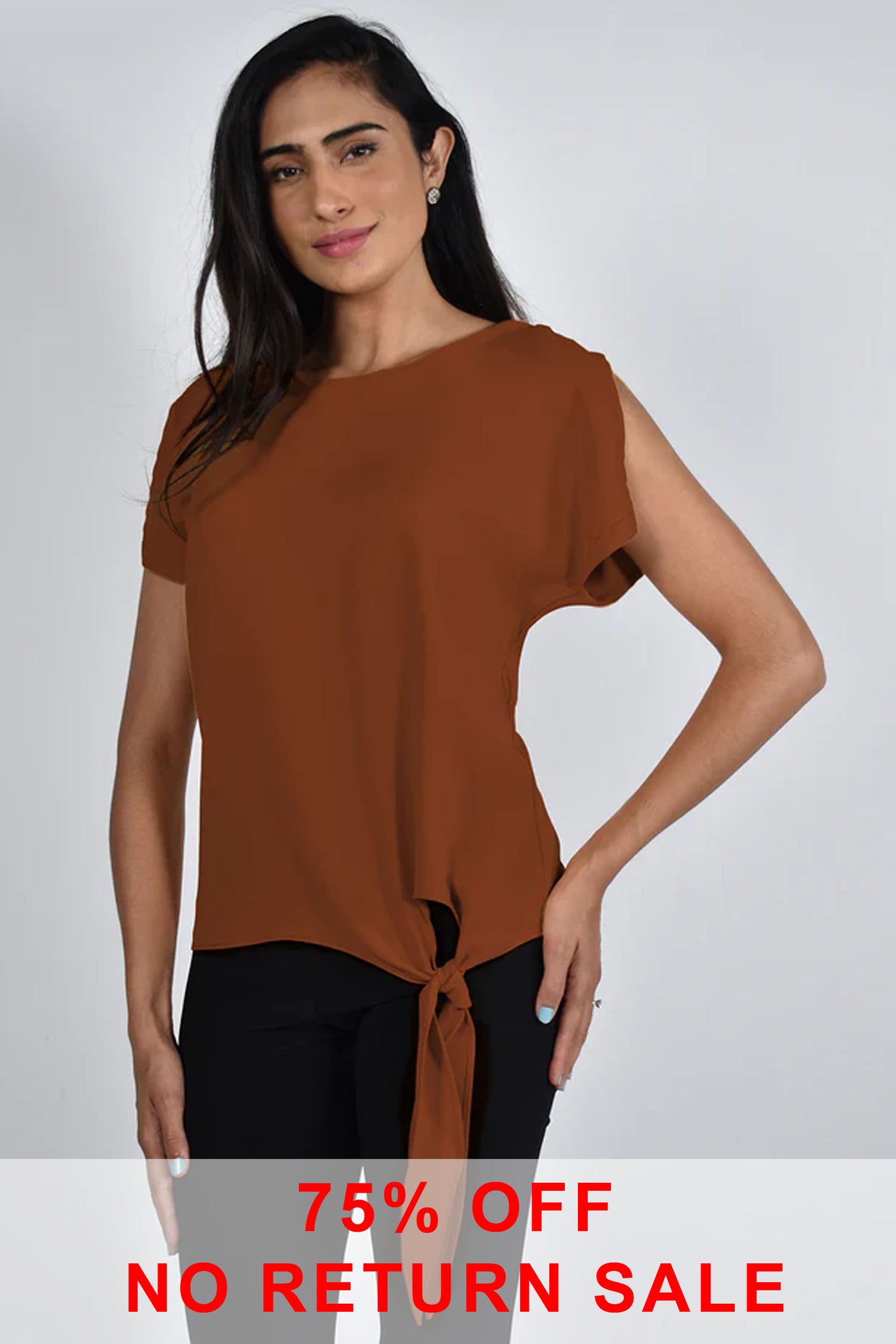 Frank Lyman Side Tie Detail Top Whisky 181224