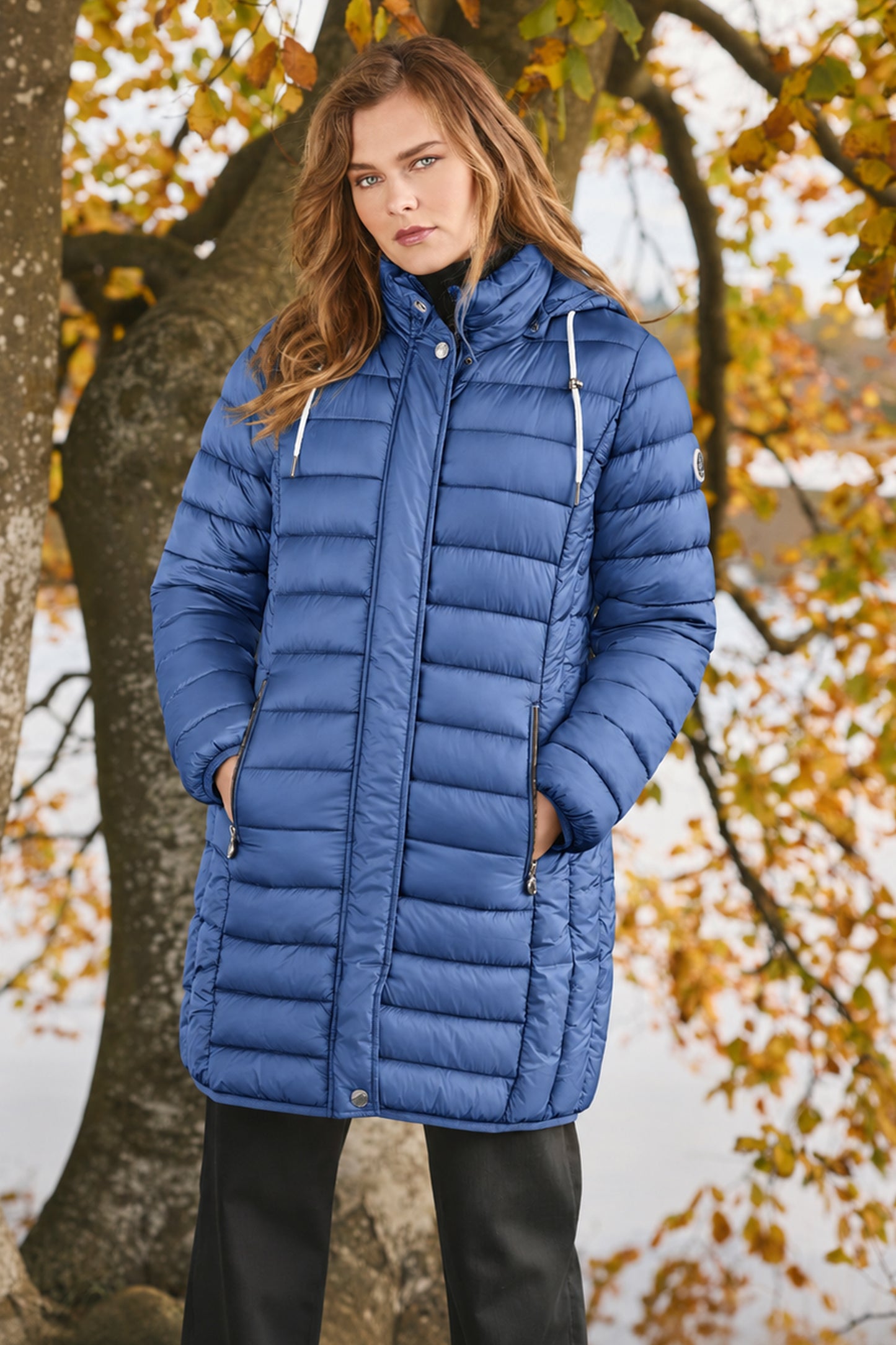 Frandsen Water Repellent Hooded Jacket Blue 103-588-63