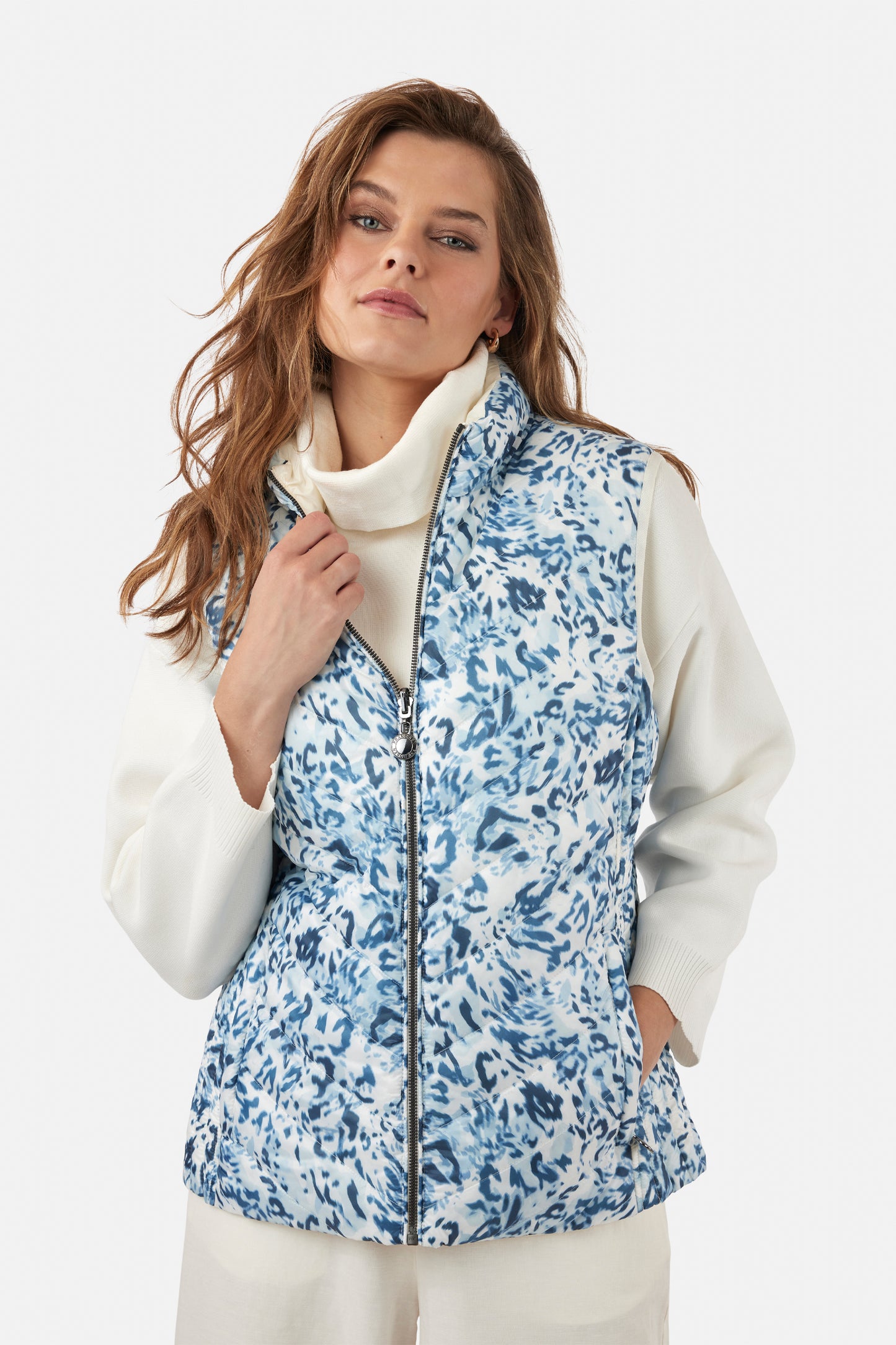 Frandsen Reversible Gilet Blue/White 425-588-6710