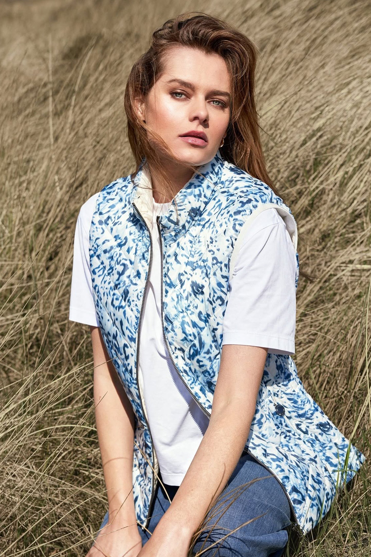 Frandsen Reversible Gilet Blue/White 425-588-6710