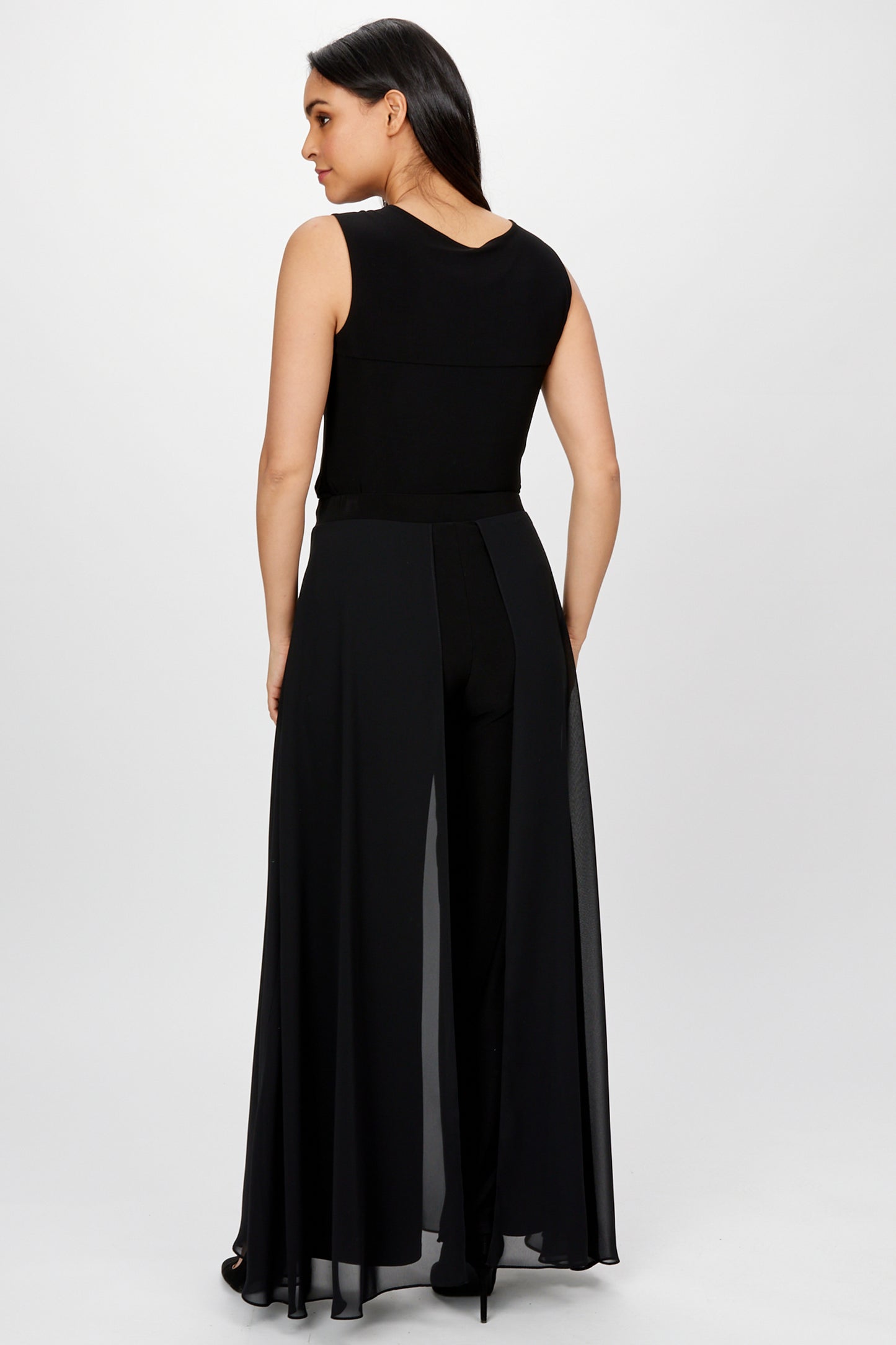Frank Lyman Georgette Panel Pants Black 198256