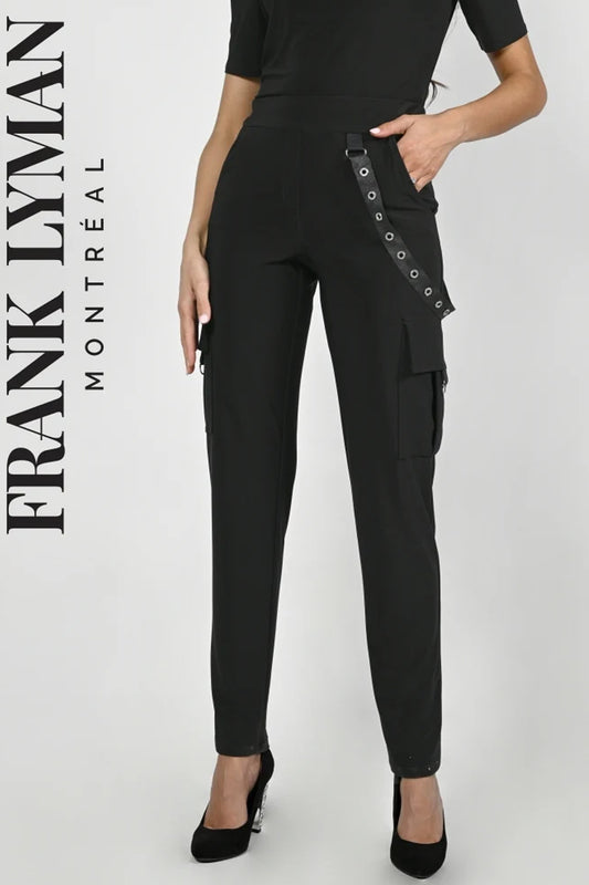 Frank Lyman Cargo Style Trousers Black 223028