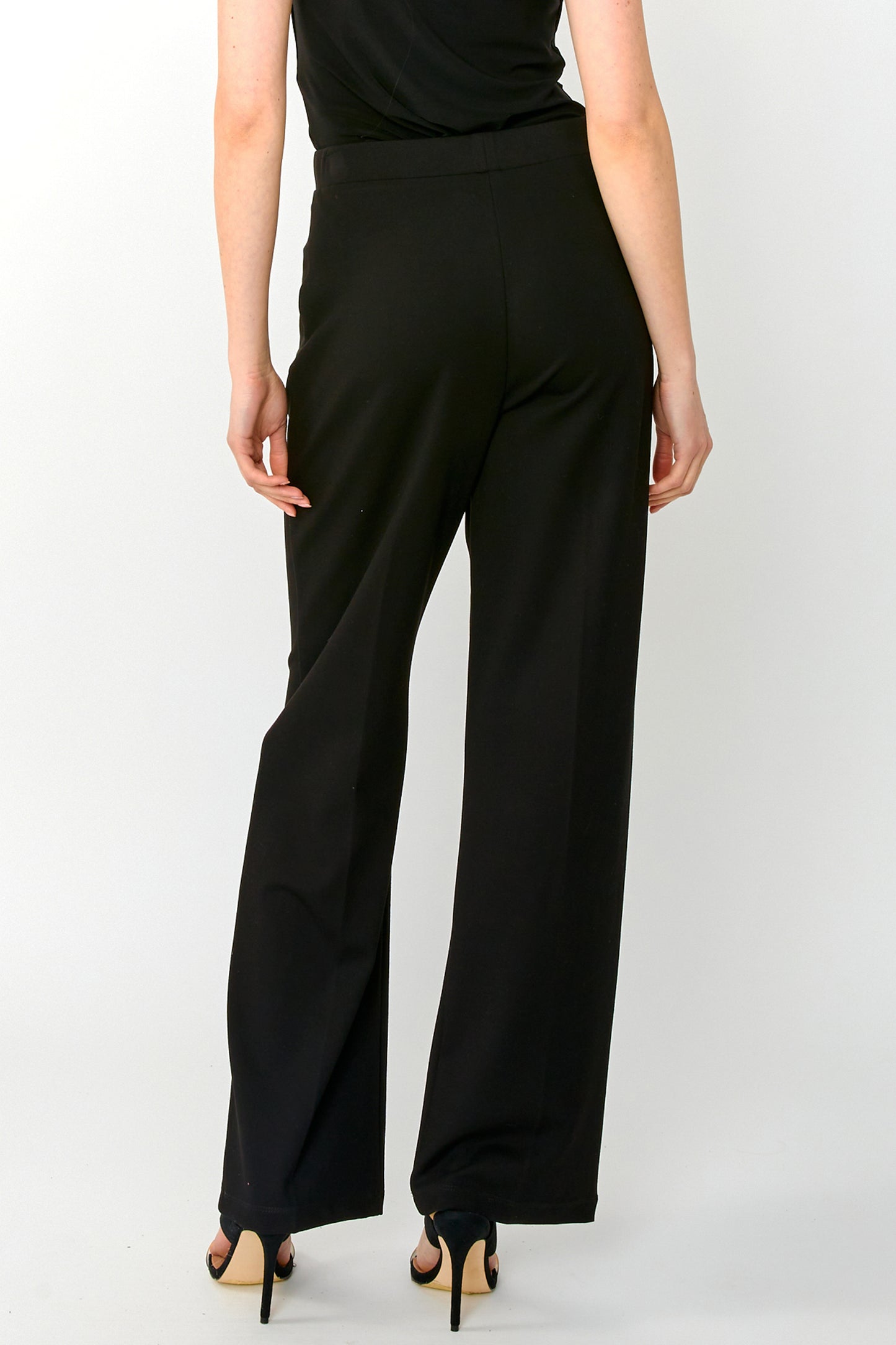 Frank Lyman Pocket Detail Wide Leg Trousers Black 243340-100