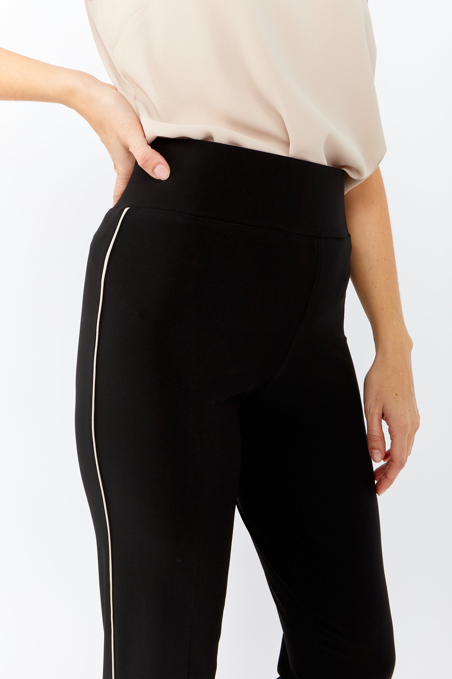 Frank Lyman Side Stripe Detail Trousers Black 243012
