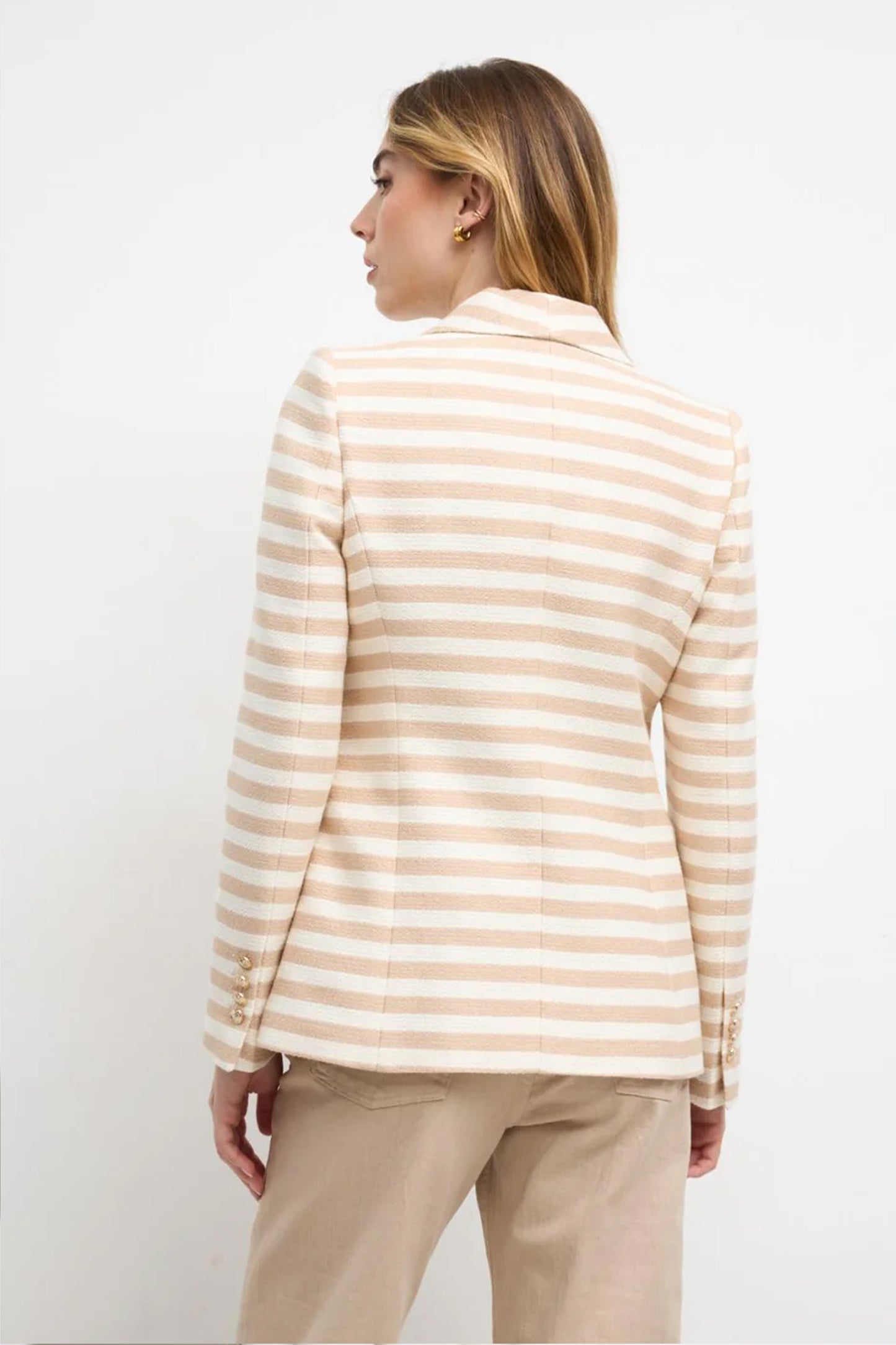 Bariloche Striped Blazer Camel Girasol