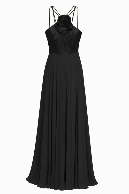Goddiva London Maxi Dress Black DR4242