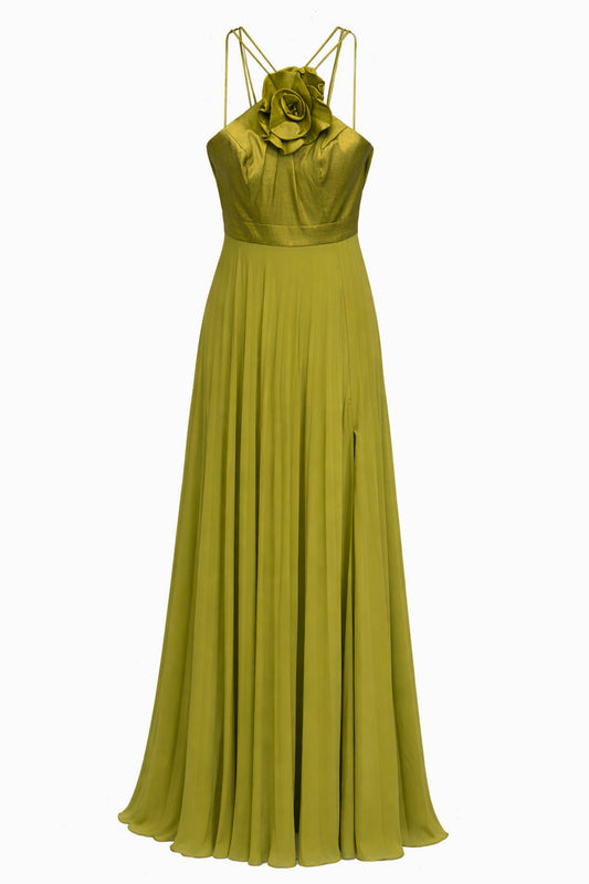 Goddiva London Maxi Dress Olive DR4242