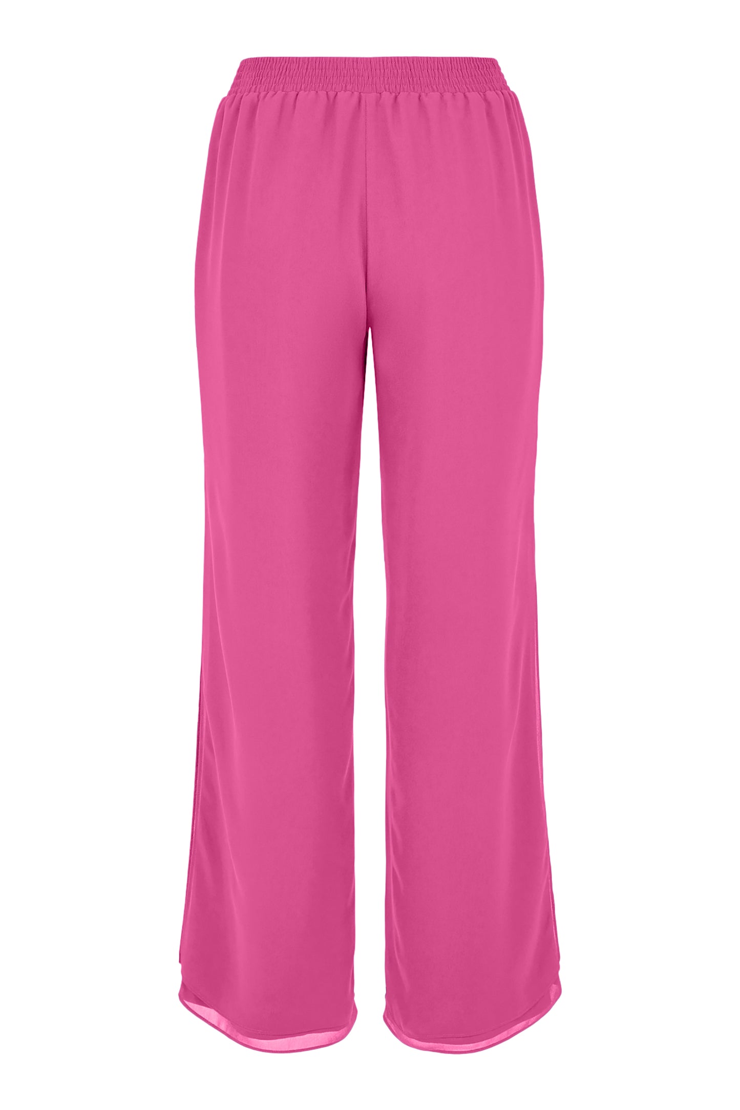 Godske Chiffon Overlay Split Detail Trousers Fuchsia 11200-4086-5505