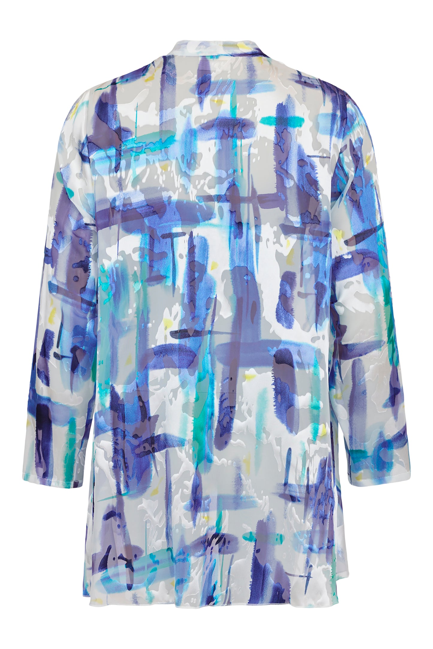 Godske Abstract Print Silk Blend Jacket French Navy/Multi 17321-1143-66