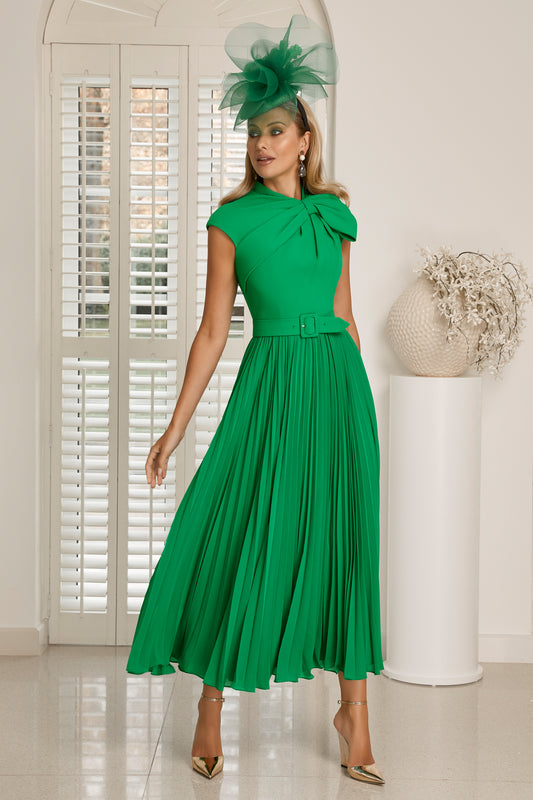 Invitations by Veni Bow Detail Pleated Dress Shamrock 29861B
