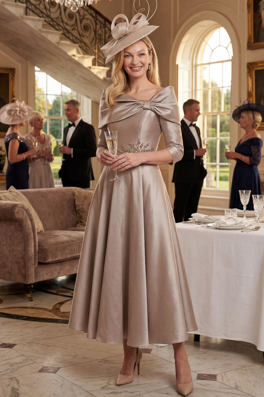 Irresistible Embellished Trim Dress Latte IR9913