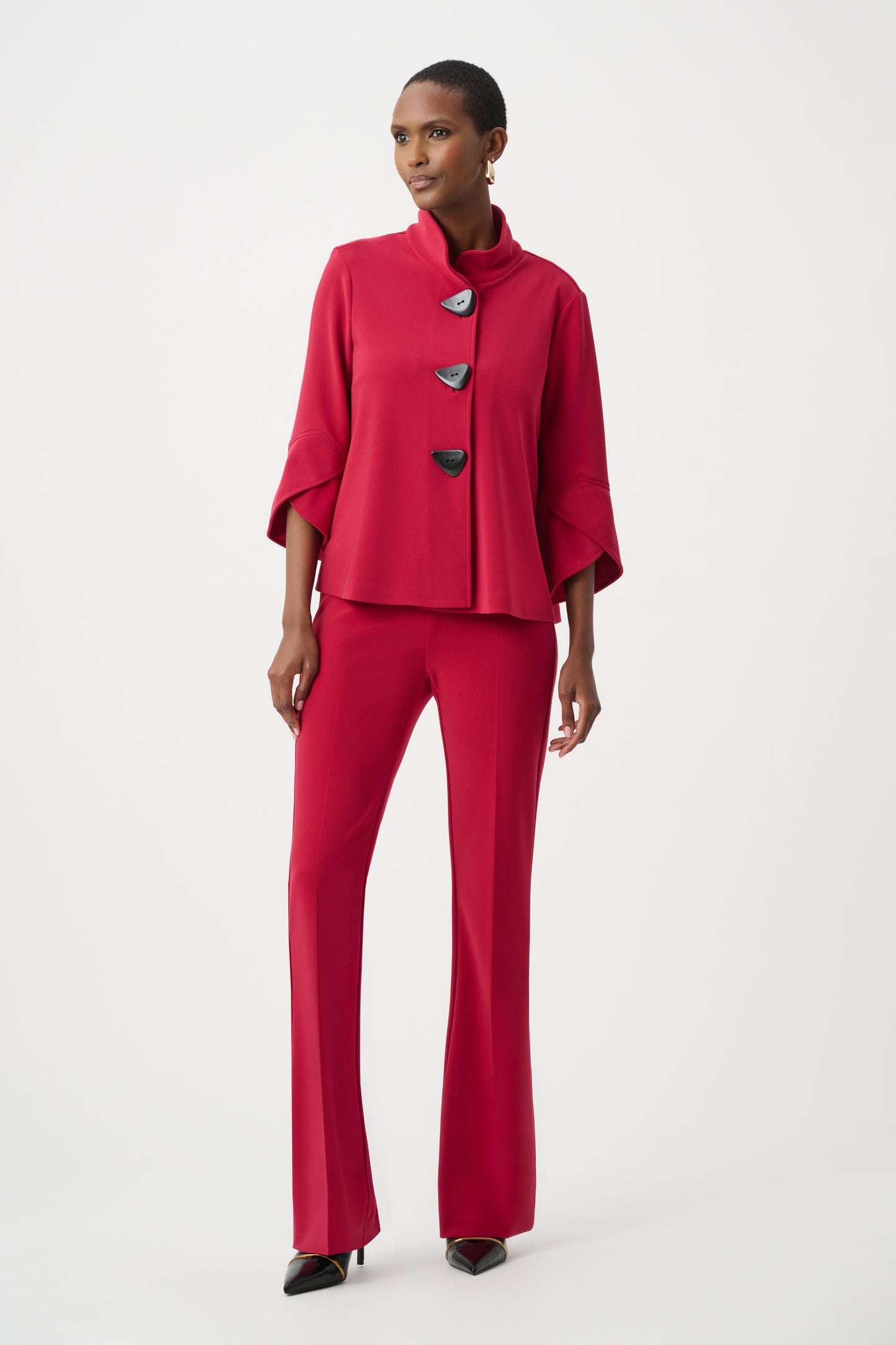 Joseph Ribkoff Classic Flared Pants Deep Cherry 163099F26