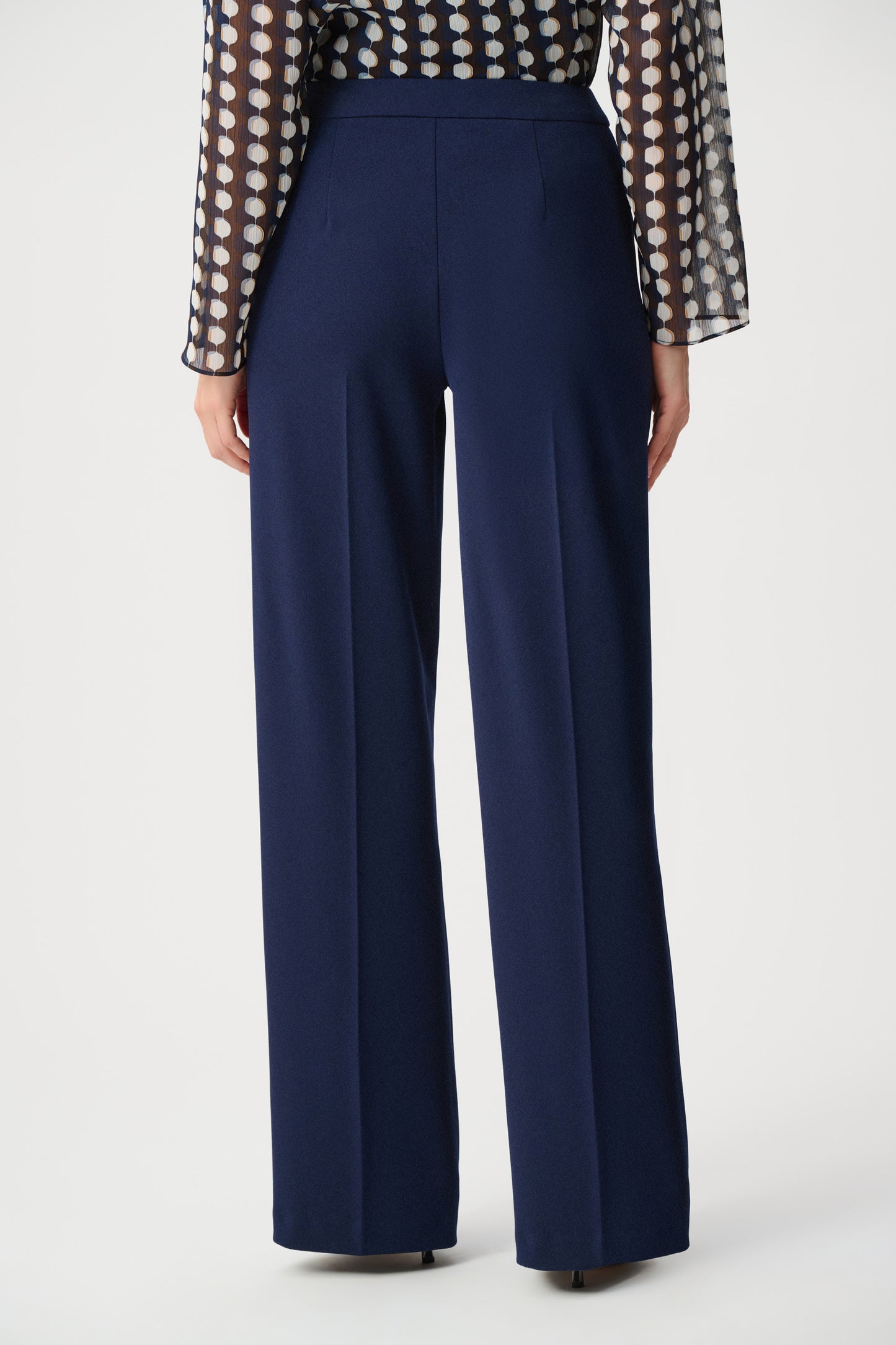 Joseph Ribkoff Scuba Crepe Wide Leg Pull-On Pants Indigo 263090