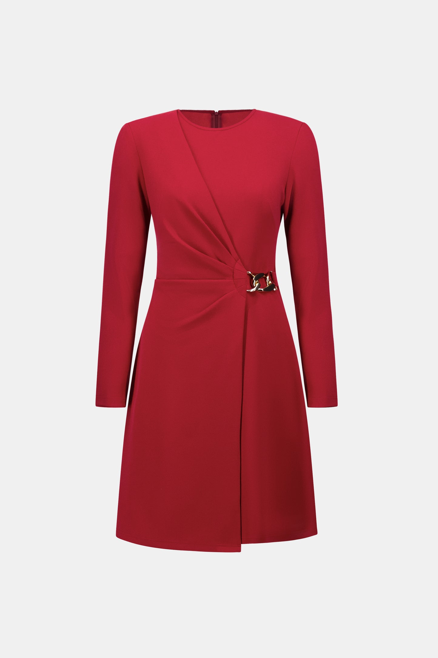 Joseph Ribkoff Scuba Crepe A-Line Wrap Dress Deep Cherry 263196