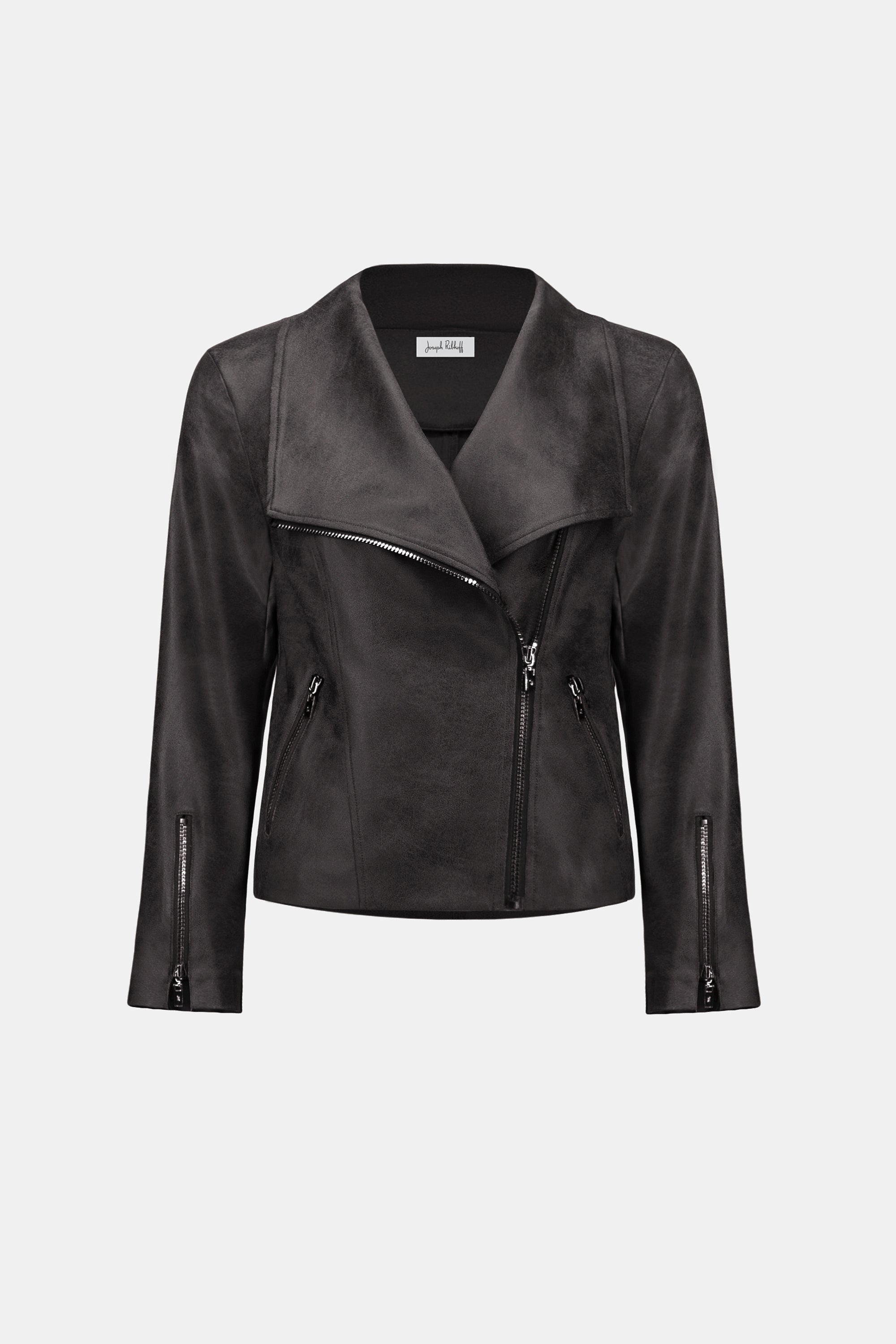 Joseph Ribkoff Foiled Knit Fitted Jacket Black 263908-11