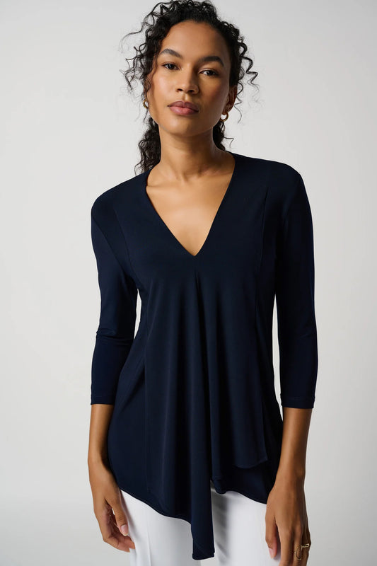 Joseph Ribkoff Asymmetric Panel Tunic Midnight 161066J