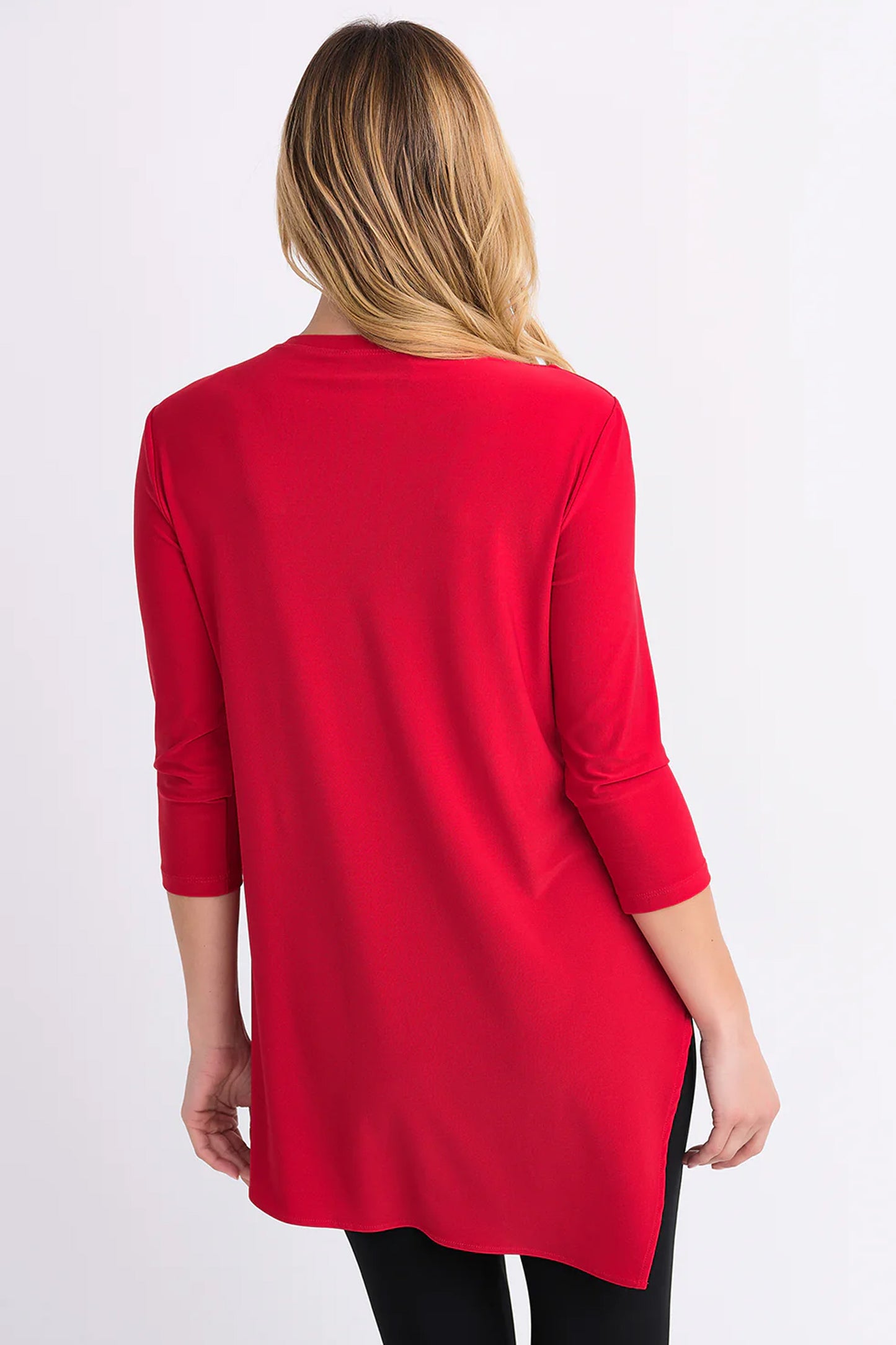 Joseph Ribkoff Asymmetric Tunic Radiant Red 161066-4209